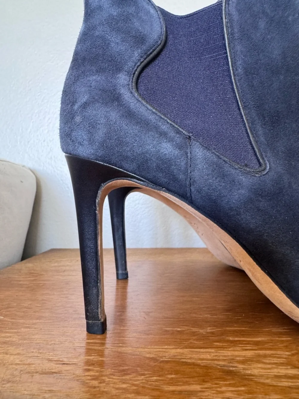 Tory Burch Dorset Blue Suede Booties Size 9